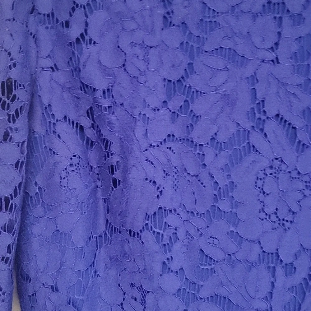J. Crew Royal Blue Lace Long Sleeve Dress
